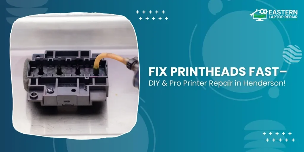 Banner showcasing local printer repair services with a focus on DIY and professional printer head solutions in Henderson