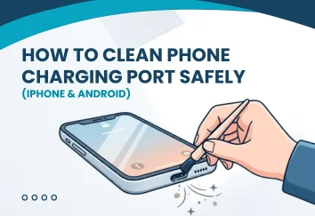 how to clean phone charging port safely